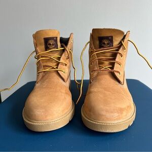 Timberland Wheat Suede Youth Boys Boots with Yellow Laces